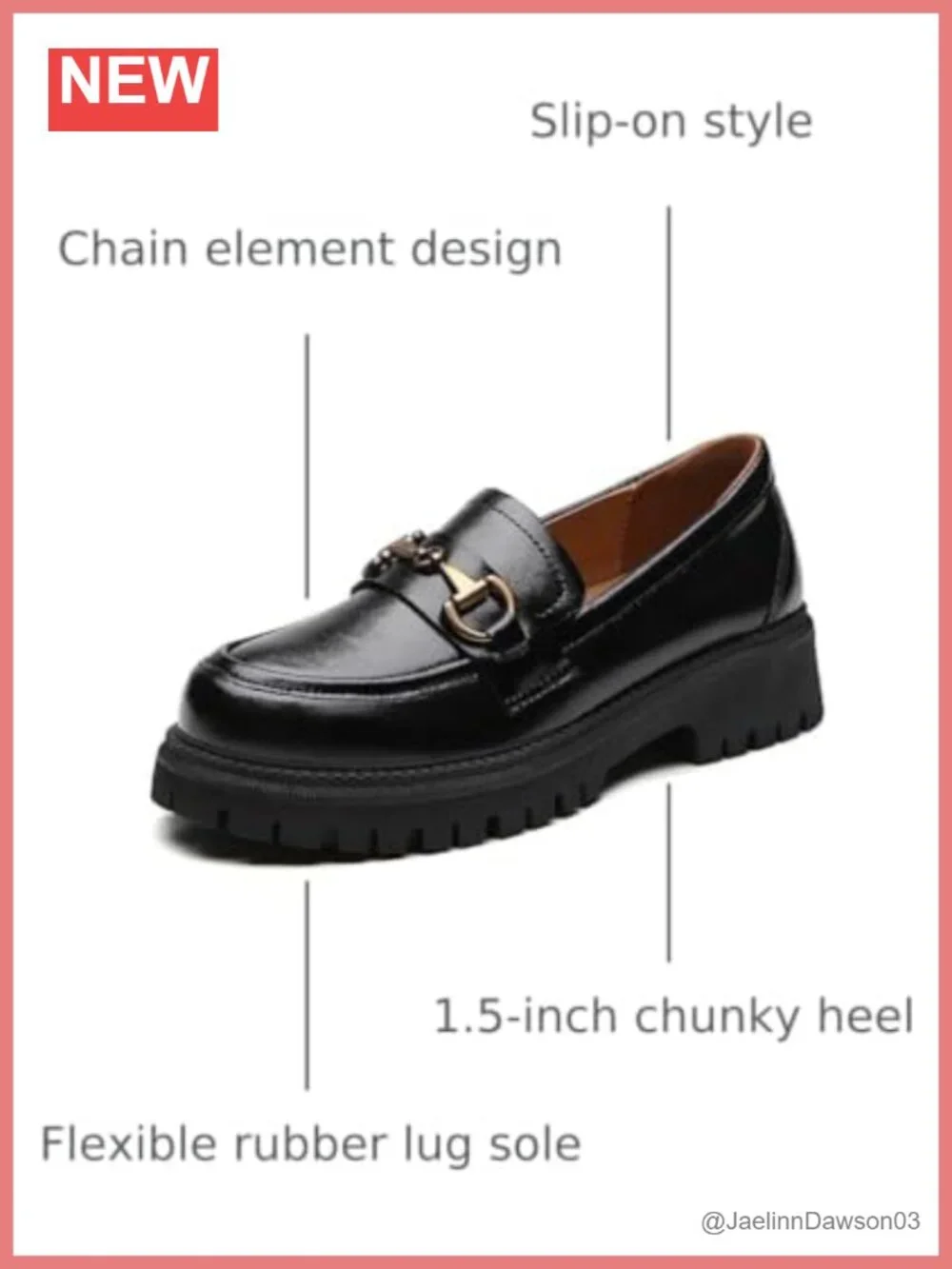 Chunky Platform Penny Loafers for Women Slip On Comfortable Office Shoes